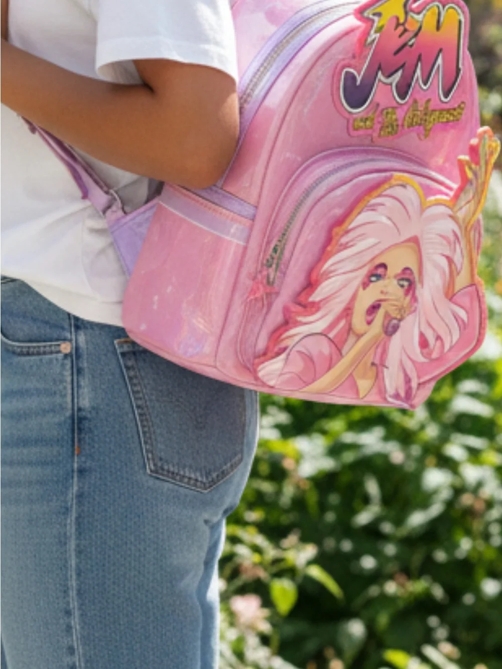 JEM Pink Light-Up Backpack by Loungefly